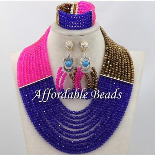 Marvelous Wedding Sets Pretty Nigerian Jewelry Set Unique Design Free Shipping ABE121