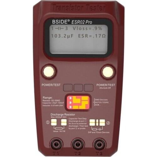 Digital Transistor SMD Components Tester Diode Triode Capacitance Inductance ESR Meter