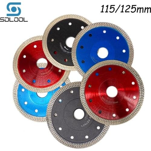 115/125mm Porcelain Cutting Disc Mesh Thin Diamond Cutting Saw Blade for Angle Grinder Marble Granite