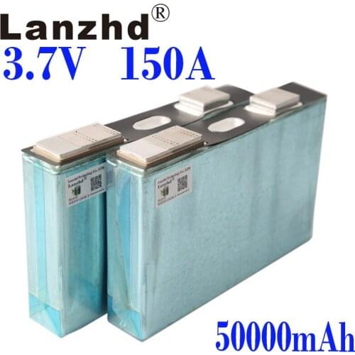 2-16PCS 50000mAh 3.7V 150A Ternary power lithium battery pack Single aluminum shell Motorcycle Electric vehicle energy Storage