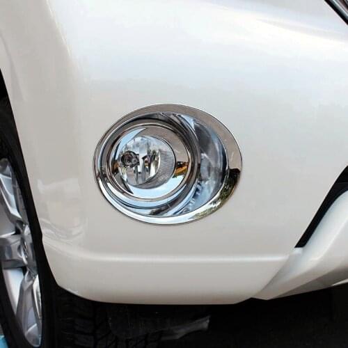For Toyota Land Cruiser 150 Prado LC150 FJ150 2014-2017 Chrome Front Fog Lamp Cover Light Overlay Trim Car Styling Accessories