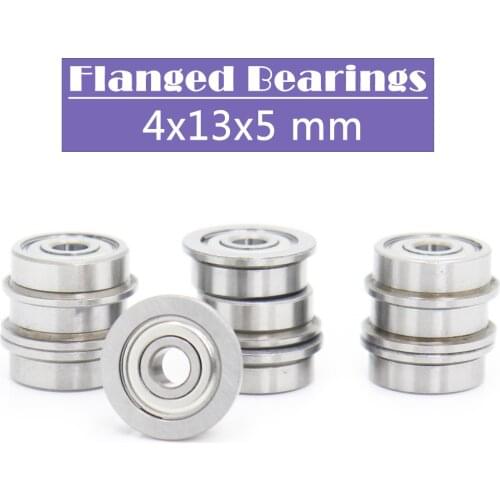 F624ZZ Flange Bearing 4x13x5 mm ABEC-1 ( 10 PCS ) F624 Z ZZ Flanged Ball Bearings