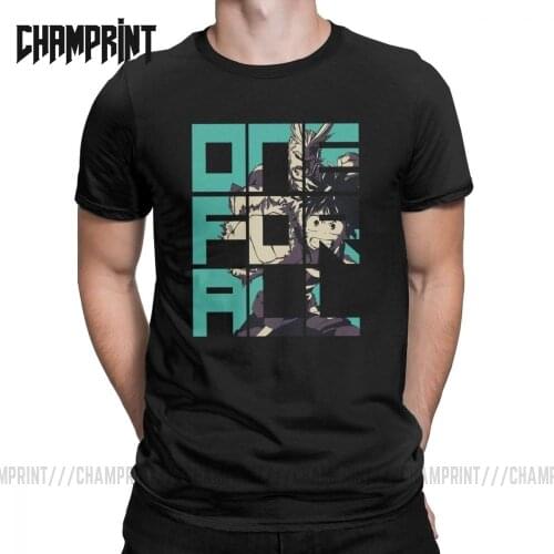 Men One For All My Hero Academia T Shirts Boku No Hero Academia Anime 100% Cotton Clothes Short Sleeve Tee Original T-Shirt