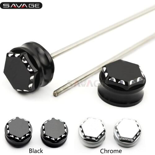 Front Axle Caps For SUZUKI HAYABUSA 1997-2020 2018 2019 Motorcycle Accessories Hex Engraved Ball Cut Edge Bolt Covers Motos CNC