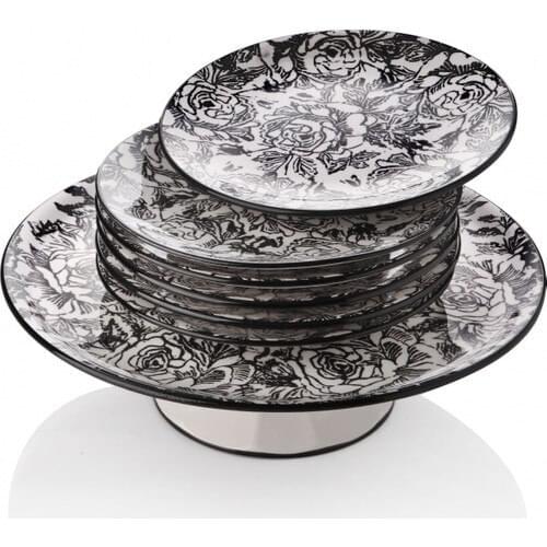 Queens Kitchen Rose Pattern Flip 7 Piece Catering Set