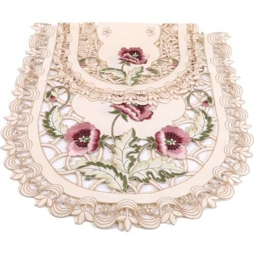 Flower Style Round Table Cloth Pastoral Polyester Tablecloth Oilproof Decorative Elegant Waterproof Fabric Table Cover