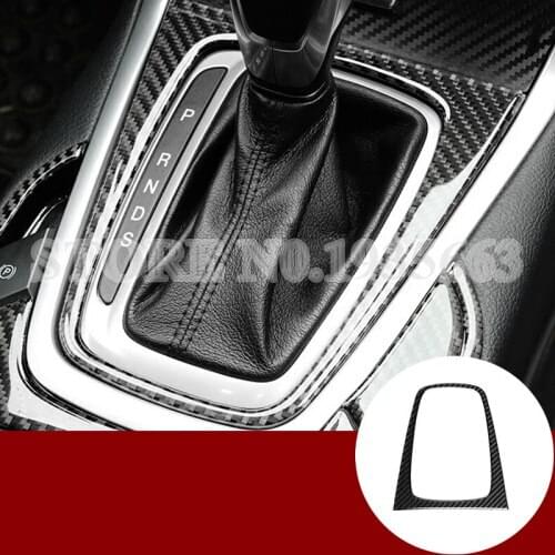 For Ford Edge Carbon Fiber Center Gear Shift Box Frame Cover 2015-2017 1pcs Car Accessories Interior Car Decor Car Trim