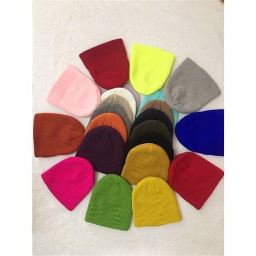 Fashion Solid Color Knitted Beanies Hat Winter Warm Ski Hats Men Women Multicolor Skullies Caps Soft Elastic Cap Sport Bonnet