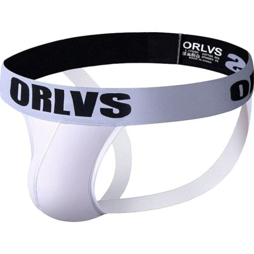 2020 ORLVS Brand Mens Sexy Thongs Briefs Double D G-string Thong Men Gay Underwear Male Jockstraps Gay Men Underwear OR131