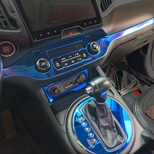 Stainless Steel Car Gear Panel Sticker Cover Moulding Trim for Kia Sportage R 2011 2012 2013 2014 2015 2016 2017