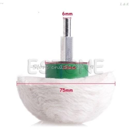 New 3'' Cotton Dome Polishing Buffing Wheel Polish Drill 1/4'' Shank Brush M12 dropship L29K