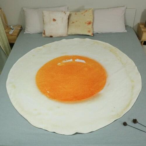 New Style Vivid Poached Egg Blanket Comfortable Keep Warm Creative Realistic Food Blanket Bed Sofa Home Supplies