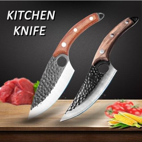5.5 Inch Kitchen Knife Stainless Steel Meat Cleaver Butcher Meat Chopping Spare Rib Knife Boning Knife Cooking Tools