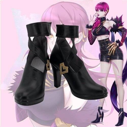 LOL KDA Kaisa Akali Evelynn Ahri Cosplay Shoes PU Boots High Quality Custom-made Shoes
