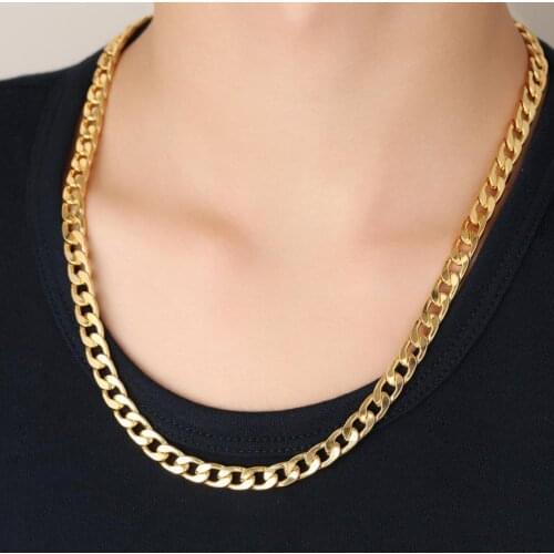New Men Punk Hip Hop Plating Alloy Necklace Charm Bling Chain Street Jewelry Gift