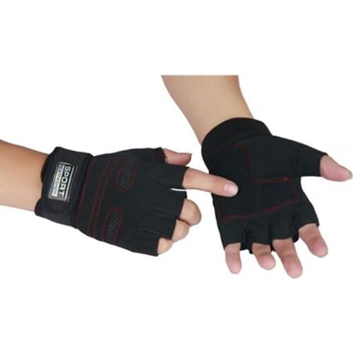 1 pair of fitness gloves, gym training fitness wrist protection sports gloves, breathable non-slip washing