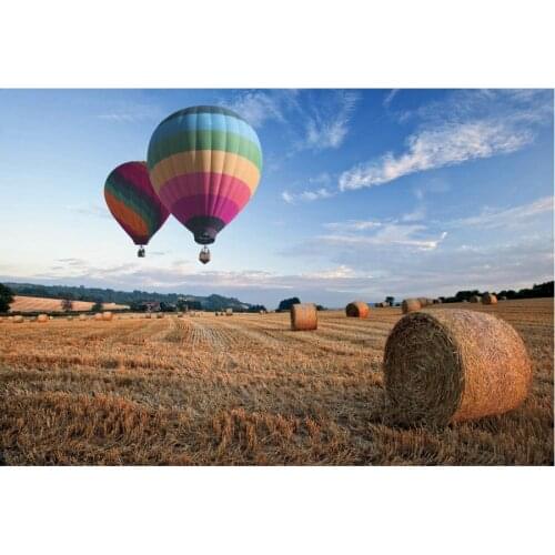 Landscape Backdrop Hot Air Balloon Scenery Party Photography Background Holiday Celebration Photo Booth Studio Decor
