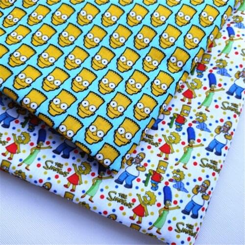 Half yard 45*140cm cartoon print polyester cotton fabric mask handmade craft 1130