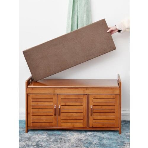 Simple Modern Garden Solid Wood Shoe Changing Stool Shoe Rack Storage Stool Shoe Stool Type Shoe Cabinet Test Shoe Stool Wear Sh