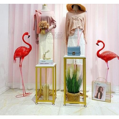 Clothing shop window glass display stand shoe bag stand decorative props display stand model props lady window display stand