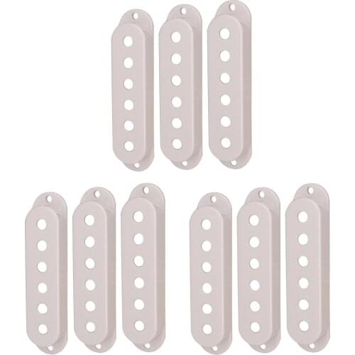 Tooyful 3 Pieces Plastic Single Coil Pickup Covers Protector White for ST SQ Electric Guitar Replacement Parts