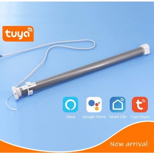TUYA Smart WIFI Tubular Motor Elected Roller Shades Work with Alexa Google Home