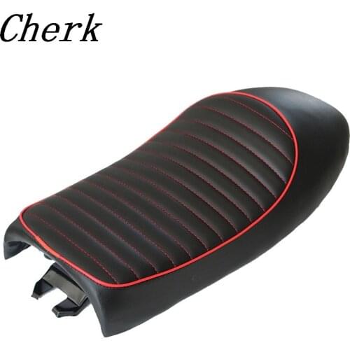 Universal Motorcycle Hump Custom Vintage Cafe Racer Seat Retro Saddle Black For Honda CB CL Retro Cafe Racer CB200 CB350 CB400
