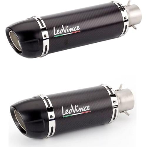 E-Mark Universal Motorcycle Carbon Fiber Slip On Exhaust Pipe Muffler Escape DB Killer for Most Motorcycle for Leovince Exhaust