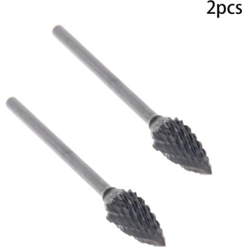 Utoolmart Double-cut Model 6/7/8/9/10 Rotary File Tungsten Steel Alloy G/H/L/M/N Grinding Head Milling Head Wood Carving 1~2pcs