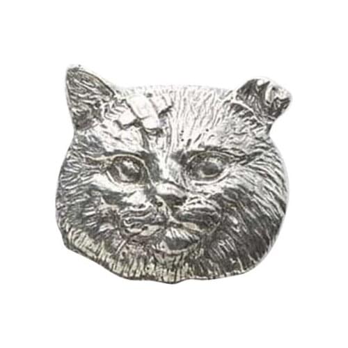 New Style Vintage Alley Cat Brooch Antique Silver Lapel Brooches For Men Cat Jewelry Overwatch Gift Friend Father