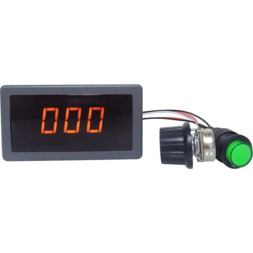 Yellow LED Adjustable DC 6V-30V 12V 24V MAX 8A 16kHz PWM Dc Motor Speed Controller W/ Digtal LED Display CV governor Switch