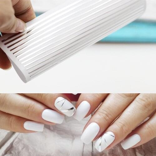 1 Sheet 3D Gold Silver Lines Stripe Nail Sticker Metal Strip Tape Multi-size Adhesive DIY Foil Tips 8cm Manicure Nail Art Decals