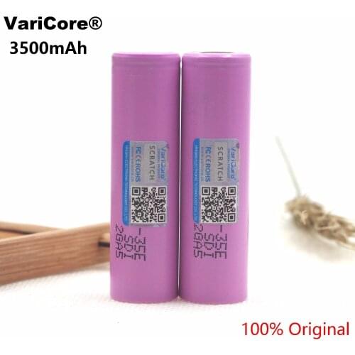 2 pcs .Varicore 35E original Power 18650 Lithium Battery 3500 mAh 3.7 V 25A High Power INR18650 35E