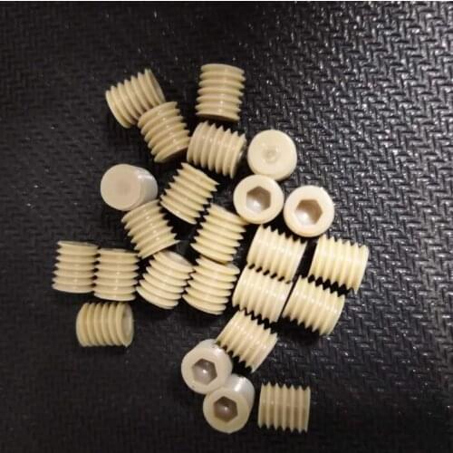 2pcs M4 M5 M6 PEEK Allen set grups screw hex socket headless tight grup high temperature corrosion resistance high strength bolt