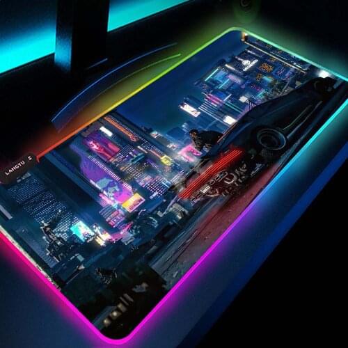 2077 Mouse Pad Lights Extended Pad Mesa Gaming Xxl Computer Mat Large Rgb Mat Carpet Gamer Decoration Pc Accessories for Gamers