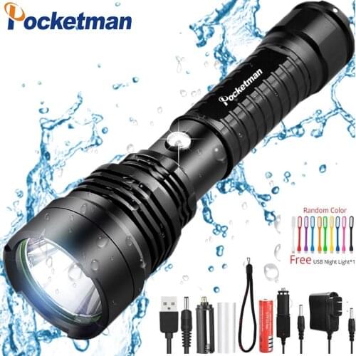 3 Modes Super Bright LED Tactical Flashlight Rechargeable Waterproof Linternas Torch Aluminum Alloy by 1*18650 or 3*AAA z50