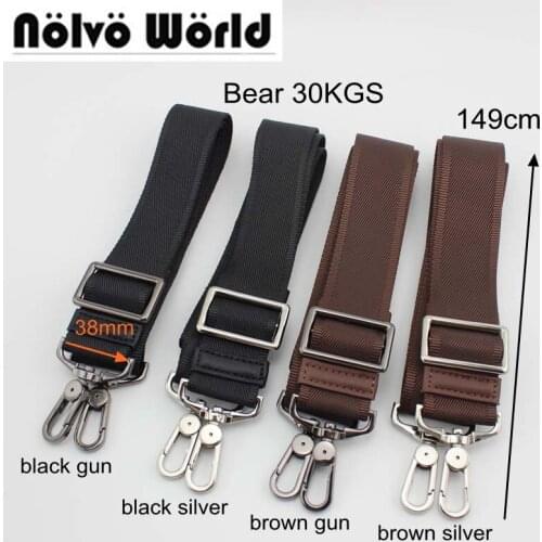 4 Pieces Mix color accept,38mm wide bear 30KGS man bag strap,repair men briefcase purse bags adjusted long strap