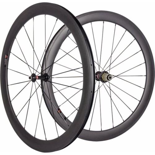 700C Racing Bicycle 50mm Road Bike Wheelset Clincher 3K cadre carbone Wheel with Novatec 291 Super Light Hub