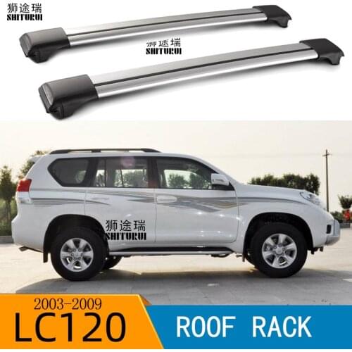 SHITURUI 2Pcs Roof bars For Toyota LC120 2003-2009 LAND CRUISER 120 Aluminum Alloy Side Bars Cross Rails Roof Rack Luggage