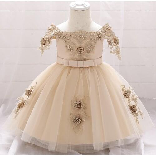 Kids Dress For Girls Clothing Kids 1st Birthday Party Wedding Princess Dress 2020 Spring Summer Baby Girls Clothes 3 12 24 Month