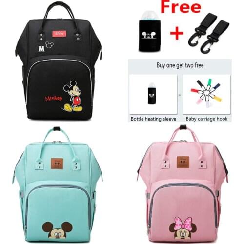 Disney Diaper bag Mommy bag Large capacity pregnant woman backpack Mickey waiting package Baby stroller bag Travel backpack