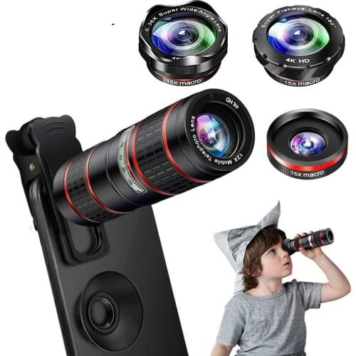 Phone Camera Lens Kit 5 In 1 Cell Phone Lens for Phone Android Smartphones Web Cam