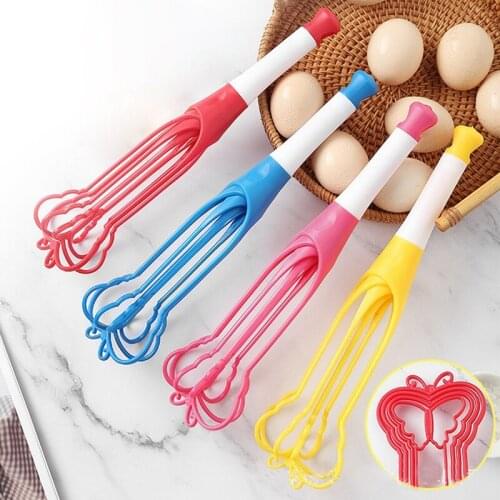 Kitchen Whisk Collapsible Manual Handheld Egg Beater Baking Whisk For Blending Butterfly Shape Whisk Egg Mixing Mixer Tools