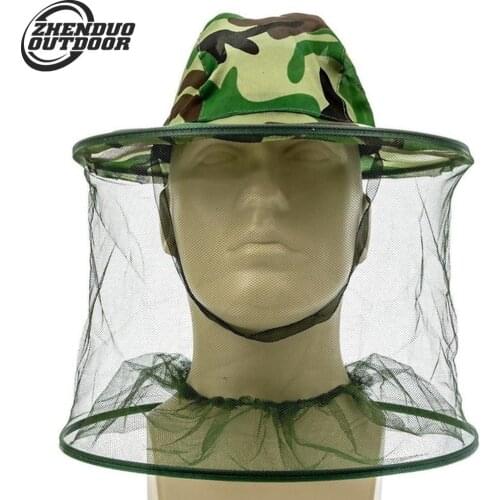 Outdoor Mask For Face Insect Bee Mosquito Resistance Bug Net Mesh Head Face Protector Cap Sun Hat Hiking Accessories