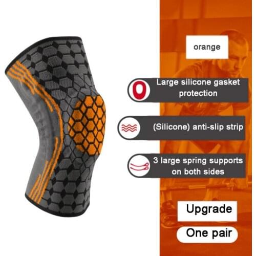 Kneepads Silicone Spring Knee Pads Breathable Absorb Sweat Compression Non-slip Strip Knee Protective Product