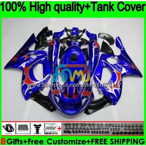 YZF600R For YAMAHA Thundercat 96 Blue&flames 97 98 99 00 01 02 72BS.22 YZF-600R YZF 600R 1996 1997 1998 1999 2000 2001 Fairing