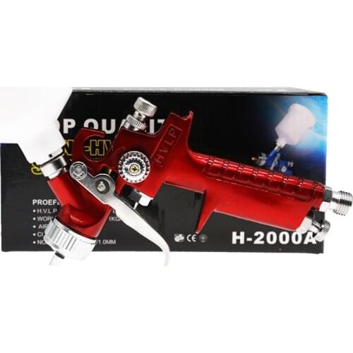 Upgraded version H-2000 HVLP Spray Gun 0.8mm/1.0mm Nozzle Mini Air Paint Spray Guns Airbrush For Painting Car Aerograph