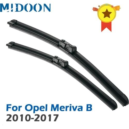 MIDOON Wiper Front Wiper Blades For Opel Meriva B 2010 - 2017 2016 2015 2014 2013 Windshield Windscreen Front Window 28"+22"