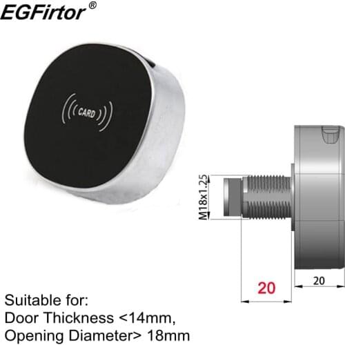 IC Card Smart Door Lock Cabinet Electronic Lock Wooden Cabinet Smart IC Reader File Office Door Locker RFID Drawer Lock