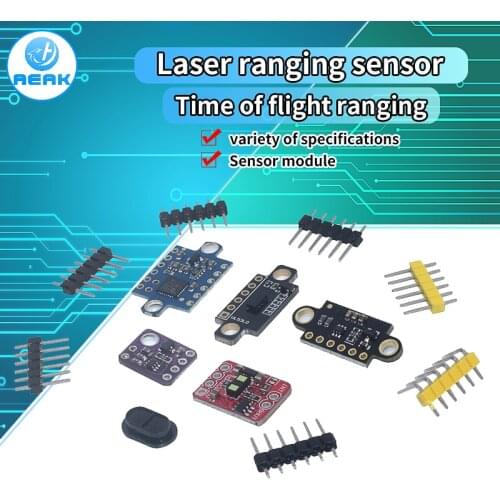 VL53L0X VL53L1X Time-of-Flight (ToF) Laser Ranging Sensor Breakout 940nm GY-VL53L0XV2 Laser Distance Module I2C IIC 3.3V/5V